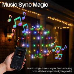 Xmas Haus RGB Mini Seed LED Multifunction Black Foldable Ball Light - thumbnail 5