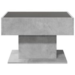 Berkfield Home Coffee Table with LED Concrete Grey 70x50x45 cm Engineered Wood - Size: 70 x 50 x 45 cm - thumbnail 6