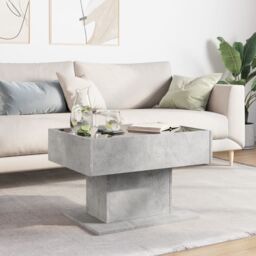 Berkfield Home Coffee Table with LED Concrete Grey 70x50x45 cm Engineered Wood - Size: 70 x 50 x 45 cm - thumbnail 4
