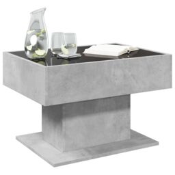 Berkfield Home Coffee Table with LED Concrete Grey 70x50x45 cm Engineered Wood - Size: 70 x 50 x 45 cm - thumbnail 5