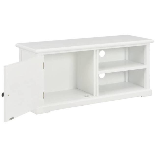 Berkfield Home TV Cabinet White 90x30x40 cm Wood - Size: 90 x 30 x 40 cm - image 1