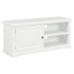 Berkfield Home TV Cabinet White 90x30x40 cm Wood - Size: 90 x 30 x 40 cm - thumbnail 2