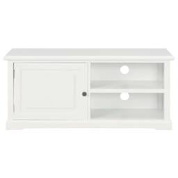 Berkfield Home TV Cabinet White 90x30x40 cm Wood - Size: 90 x 30 x 40 cm - thumbnail 3