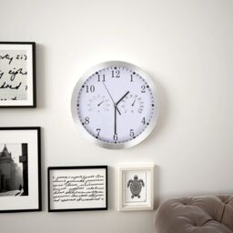 Berkfield Home Wall Clock with Quartz Movement Hygrometer Thermometer White