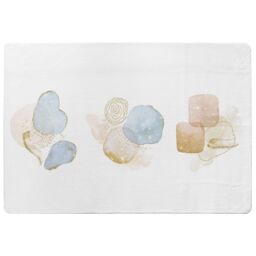 Benjamin Tate Design Beige Watercolor Illustration & Elements Designer Rug in Natural - Size: Large - thumbnail 1