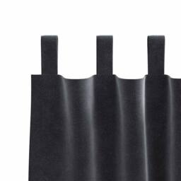 Berkfield Home Blackout Curtains with Hanging Loops 2 pcs Dark Grey Velvet - thumbnail 5