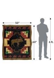 JQ Licensing Southwest Moose 2 Silky Touch Super Soft Throw Blanket 152 X 127 cm in White - thumbnail 5