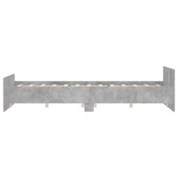 Berkfield Home Bed Frame with Headboard & Footboard Concrete Grey 160x200 cm - thumbnail 5