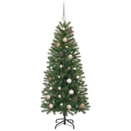 Berkfield Home Artificial Christmas Tree with 150 LEDs Green 150 cm PE & PVC - thumbnail 4