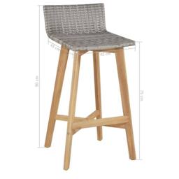 Berkfield Home 5 Piece Outdoor Dining Set Solid Acacia Wood in Brown - thumbnail 7