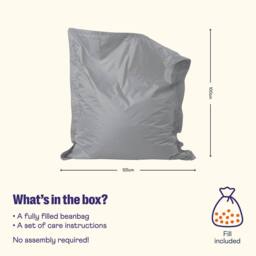 icon Kids Bazaar Bag Pink Indoor Outdoor Kids Bean Bag in Light Grey - thumbnail 6