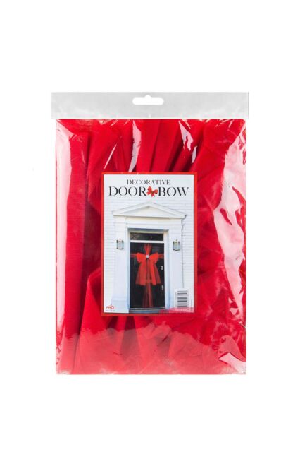VFM e-Store Door Bow Christmas Decoration X 1 52cm x 35. 1cm x 5. 9cm Red - image 1