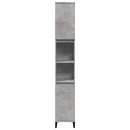Berkfield Home 3 Piece Bathroom Furniture Set Concrete Grey Engineered Wood - thumbnail 5
