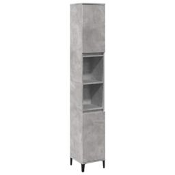 Berkfield Home 3 Piece Bathroom Furniture Set Concrete Grey Engineered Wood - thumbnail 4