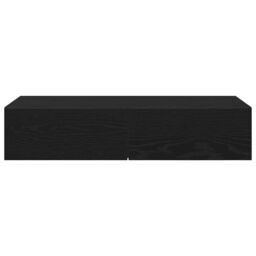 Berkfield Home Wall Shelf with Drawers Black 80x33x17 cm Engineered Wood - Size: 80 x 33 x 17 cm - thumbnail 4