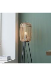 Netlighting Mathias Base & Shade Floor Lamp Natural Bamboo Plywood Matt Black Paint - thumbnail 3