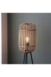 Netlighting Mathias Base & Shade Floor Lamp Natural Bamboo Plywood Matt Black Paint - thumbnail 5