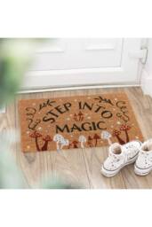KDMD Woodland Mushroom Doormat - Step Into Magic Indoor Welcome Rug in Brown - Size: Medium - thumbnail 1