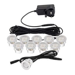 Netlighting Kios 2 Outdoor Recessed Ground Light IP44 0.45W Polished Stainless Steel in Grey - thumbnail 3