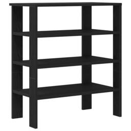 Berkfield Home Shoe Rack Black 61x32x70 cm Engineered Wood - Size: 61 x 32 x 70 cm - thumbnail 3