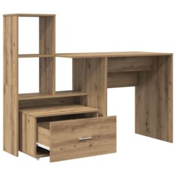 Berkfield Home with Drawer with Shelf with Storage Artisan oak 131.5 x 50 x 106.5 cm Engineered wood in Brown - thumbnail 6