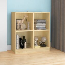 Berkfield Home Sideboard 70x33x76 cm Solid Pinewood in Brown - Size: 70 x 33 x 76 cm - thumbnail 1