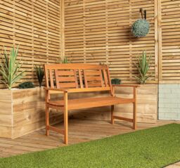 Samuel Alexander 4 Person Folding Wooden Garden Dining Table Benches Parasol & Base in Green - thumbnail 5