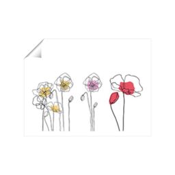 "Warren Reed - Designer Linear Art Flowers Unframed Art Print - Size: W12"" x H16""" - thumbnail 2