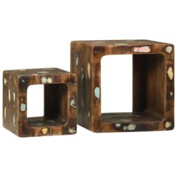 Berkfield Home TV Unit 36x36x30 cm Solid Wood Reclaimed in Brown - Size: 36 x 36 x 30 cm - thumbnail 9