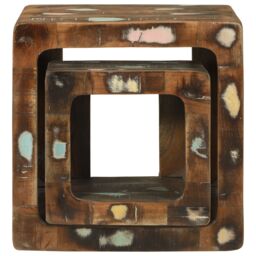 Berkfield Home TV Unit 36x36x30 cm Solid Wood Reclaimed in Brown - Size: 36 x 36 x 30 cm - thumbnail 5