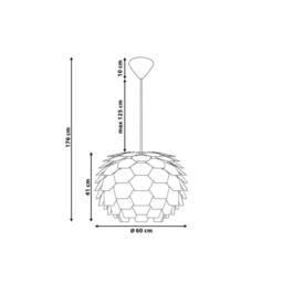 Wyld and Coco Grey Pine-Cone Pendant Lamp - Scandinavian Ambient Lighting - thumbnail 3
