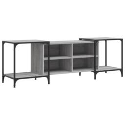 Berkfield Home TV Cabinet Grey Sonoma 153x37x50 cm Engineered Wood - Size: 153 x 37 x 50 cm - thumbnail 3