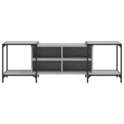 Berkfield Home TV Cabinet Grey Sonoma 153x37x50 cm Engineered Wood - Size: 153 x 37 x 50 cm - thumbnail 4
