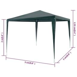 Berkfield Home Party Tent 3x3 m PE Green - thumbnail 6