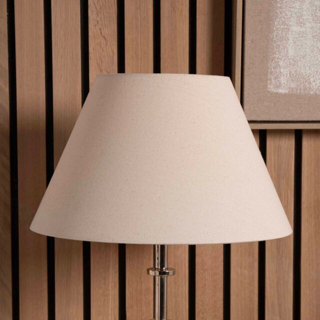 Ruma Natural Cream Empire Cotton Lamp Shade for Table Lamps & Floor Lamps in Beige - Size: 12 inches - image 1