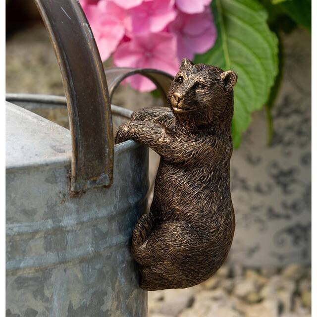 Jardinopia Brown Bear Plant Pot Hanger - L10.5 x W5 x H6.5 cm in Bronze - image 1