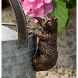 Jardinopia Brown Bear Plant Pot Hanger - L10.5 x W5 x H6.5 cm in Bronze - thumbnail 1