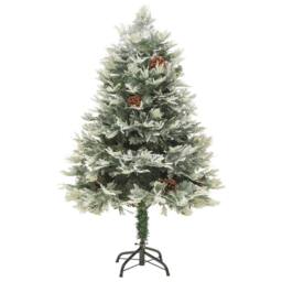 Berkfield Home Pre-lit Christmas Tree with Pine Cones Green 150 cm PVC&PE - thumbnail 3