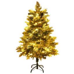 Berkfield Home Pre-lit Christmas Tree with Pine Cones Green 150 cm PVC&PE - thumbnail 4