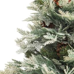 Berkfield Home Pre-lit Christmas Tree with Pine Cones Green 150 cm PVC&PE - thumbnail 6