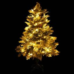 Berkfield Home Pre-lit Christmas Tree with Pine Cones Green 150 cm PVC&PE - thumbnail 1