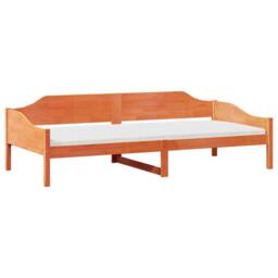Berkfield Home Bed Frame without Mattress Wax Brown 90x190 cm Single Solid Wood Pine - thumbnail 3
