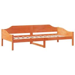 Berkfield Home Bed Frame without Mattress Wax Brown 90x190 cm Single Solid Wood Pine - thumbnail 4