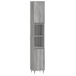 Berkfield Home Modern 3 Piece Bathroom Furniture Set Grey Sonoma Engineered Wood - thumbnail 5
