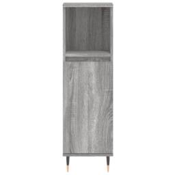 Berkfield Home Modern 3 Piece Bathroom Furniture Set Grey Sonoma Engineered Wood - thumbnail 8