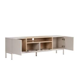 CALICOSY OLIVER TV Stand With 4 Doors & 1 Niche, 160 Cm Wide in Beige - thumbnail 6