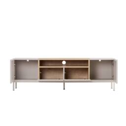 CALICOSY OLIVER TV Stand With 4 Doors & 1 Niche, 160 Cm Wide in Beige - thumbnail 3