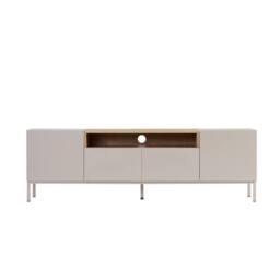 CALICOSY OLIVER TV Stand With 4 Doors & 1 Niche, 160 Cm Wide in Beige