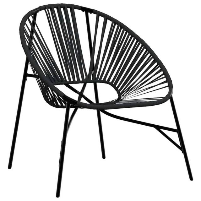 Berkfield Home Beautiful Garden Chair Set 3 pcs Black Poly Rattan - image 1