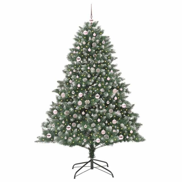 Berkfield Home Modern Artificial Christmas Tree with Stand Green 140 x 140 x 210 cm - image 1